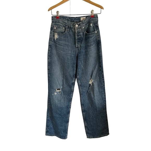 AG ADRIANO GOLDSCHMIED Knoxx High Rise Baggy Boyfriend Jeans Inland Wash - Picture 3 of 14